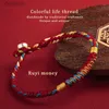 Beaded Handmade Tibetan Bracelet Colorful Thread Good Lucky Charm Rope Bracelet Bangles For Women Men Knots Red Thread BraceletsL24213