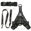 Designer Dog Harness and Leashes Set No Pull Dog Vest Collars for Small Medium Dogs Cat Adjustable Heavy Duty Halter Harnesses wi2658