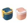 Dinnerware Lunch Box Cartoon Creative Plastic Multi-Layer Square