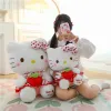 Groothandel schattige aardbei kat knuffel Kids game Playmate Holiday gift Claw machine prijzen