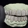 Custom Made Vvs/vvs1 Moissanite Diamond Mens 925 Sterling Silver Hip Hop 14k Oro bianco ghiacciato Grillz