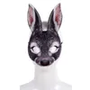 Designer Masks 3D Tiger Pig Bunny Rabbit Leopard Half Face Mask Creative Funny Animal Halloween Masquerade Party Cosplay Costume Decor