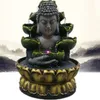 Kreatywne dekoracje domowe żywica przepływająca wodospad Wodospad LED Buddha Statua Lucky Feng Shui Ornaments Dekorowanie krajobrazu T2003246A