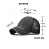 Cycling Caps Washed Cotton Baseball Cap Vintage UV Protection Breathable Sport Hat Visor Adjustable Hip Hop Summer