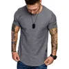 Hommes bambou noeud coton col rond à manches courtes jeunesse mode d'été décontracté course sport mince populaire T-shirt