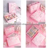 Cadeau cadeau rose cerise fleur gâteau bonbons pâtisserie boîte d'emballage papier sac à main WB910 livraison directe maison jardin fête fournitures événement Dhyh6