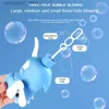 Sand Play Water Fun Children Animal Bubble Gun Fun Hand Operated Electric Fan 2-i-1 Bubble Toy Automatic Bubble Blowing Boys Girls Outdoor Toor Loys L240312
