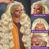 Glueless 613 Lace Frontal Wig 13x6 Honey Blonde Body Wave Lace Front Wig 13x4透明な色女性のための人間の髪のかつら