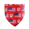 Vêtements pour chiens Jour de l'indépendance Bandanas Pet Cats Party Foulard décoratif Chiens Foulard