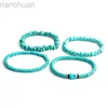 Bangle Bohemian Turquoises Beads Bracelets for Women Reiki Nature Stone Cube Cylinder Irregular Bracelets Healing Healthcare Jewelry ldd240312