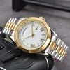 Luxury Designer Mens Women Quartz Day Date bara titta på automatiska rörelse klockor 904l rostfritt stål rem lysande gåvor armbandsur Montre de luxe #76