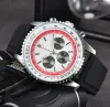 Relógios de pulso para homens Novos relógios masculinos 48mm de diâmetro All Dial Work Quartz Watch NAVITIMER 1884 Top Luxury Brand Chronograph Clock Steel Belt Mens Fashion BREI