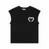 ربيع/صيف قميص جديد معهد ماساتشوستس للتكنولوجيا جولة رقبة كبيرة القلب مطرزة على ملصقات الرجال والنساء بلا أكمام.