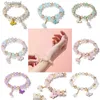 Perlé 1 pièces femmes filles perles de verre Bracelet papillon forme pendentif dames élégant charme Bacelet bijoux accessoires L24213