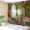 Tapestries Beautiful Garden Peacock Arch Picture Mandala Wall Hanging Tapestry Vintage Forest Blanket European Carpet Sofa242a