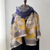 Halsdukar ligentleman kashmir halsduk hijab kvinnor tryck filt sjal wrap foulard kvinnlig pashmina 180 65cm bufanda mjuk echarpe 2024