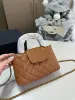 Bolso de lujo con diseño de bolso para mujer, bolso clásico con cadena para hombro, hecho de Material de piel de cordero, duradero y versátil, Super One Crossbody