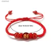 Beaded Chinese Style Dragon Armband 2024 Dragon Year Lucky Red Rope Armband Xmas Near Year Giftl24213