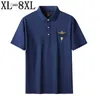 Men's Polos 8XL 7XL 6XL New Summer Fashion Embroidery Polo Shirt Short Sleeve Polos Casual Breathable Shirts ldd240312