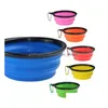 Dog Bowls Feeders Pet Folding Portable Food Container Sile Bowl Puppy Collapsible Feeding With Climbing Buckle Drop Delivery Home Dhows