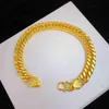 Hot selling in 2024Bangle True 24K Pure Gold Thick Gold Foze Can Flat Bracelet for Men and Women Chain Pure 10n 12n 14n 999 Gilded Jewelry Gift 230512