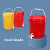 Hoge kwaliteit plastic emmer met deksel en kraan Food Grade vloeistofcontainer voor water Olie Multifunctioneel familiegereedschap 240307