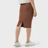 L-088 Bodycon Sports Half Skirt ، Sexy Back Slit Hips ملفوفة بالنساء الترفيهية للياقة الترفيهية
