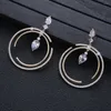 Dangle Earrings Designer Luxury Twist Lines Geometry Cubic Zironium Engagement Dubai Naija Bridal Jewelry Addiction E10337