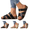 Sandali con plateau a banda larga per donna Casual Pu Open Toe Pantofole con zeppa romana Estate da donna 2024