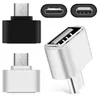 Mikrotyp C -adapterkonverterare USB OTG -adaptrar för Samsung Android -telefontangentbord PC -kamera Vit Black4388242