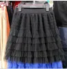 Gonne nel 2024 estate tulle a-line torta donna elastico a vita alta tutu gonna corta moda coreana dolce streetwear