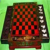 Collectibles Vintage 32 chess set with wooden Coffee table313P