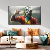 Le Joker fumant affiche et impression Graffiti Art film créatif peinture à l'huile sur toile mur Art photo pour salon Decor240p