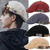 Berets Retro Algodão Peaky Blinders Caps para Homens Chapéus Britânico Estilo Ocidental Ivy Clássico Inverno Mulher Vintage Linho