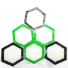Kvalitet FDA Food Grade återanvändbar icke -stickkoncentrat BHO vax Slick Oil Hexagon Form Värmebeständig glasfiber Silikon DAB MAT 0312