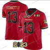 UGA Georgia Football Jerseys 2023 National Champions Jersey Stetson Bennett IV Milton Kenny McIntosh Edwards Ladd McConkey Mitchell Starks Bowers