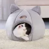 Soft Cat House Namiot ciepłego łóżka z wyjmowaną poduszką Zima śpiąca podkładka gniazdowa koty Produkty Y200330202K