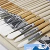Chip Paint Borsts Set Professional Syntetic Short Handtag W Brush Case Art Supplies Watercolor Oil Paint Brush264Z