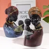 Hars Etnische Stijl Afrikaanse Vrouw Beeldjes Creatieve Moeder en Kind Abstract Standbeeld Interieur Decoratie Accessoires Ornamenten 240305