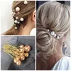 Brauthochzeit Hair Accessoires Perlenstifte Gold Farbe verschiedene Größen Elfenbein weißes Haar Schmucklegierung+Perle Silber Gold 2513