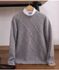 Maglioni da uomo Maglione in cashmere di alta qualità O-Collo Pullover caldi Camicia lavorata a maglia ampia Autunno Inverno Coreano Casual Top Oversize