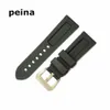 22mm 24mm Man New Top Grade Black Diving Silicone Rubber Watch Bands Strap for Panerai Bands2028