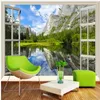 beautiful scenery Lake and mountains wallpapers outside the window HD artistic conception 3D three-dimensional landscape backgroun293k