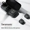 Microfones Saramonic Blink900 Blink B2 Microfone sem fio 2.4G Dual Channel Condenser Mic para Smartphone DSLR Camera