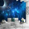 Home Decor 3d Wallpaper Blue Space Bright Planet Living Room Bedroom Decoration Wallpapers Painting Mural Wall Papers306u