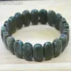 Bangle Natural 10x14mm Oval Shape Facettered Elastic Cord Stone Agates Turquoise Obsidian Amethyst Armets Bangles Femme for Women LDD240312