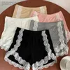 Shorts Women's Summer Lace Shorts Sexy Safety Briefs Waist Pajamas Nightwear Shorts Short Pants ldd240312