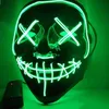 Nuova maschera di Halloween LED illumina maschere divertenti The Purge Election Year Great Festival Cosplay Costume Supplies Maschera per feste