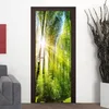 Wallpapers PVC Behang 3D Mooi Groen Bos Zon Muurschilderingen Woonkamer El Deur Sticker Modern Zelfklevend Waterdicht273N