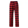 Men's Pants Fashion Plaid Casual Loose Sport Pajama Trousers High Waist Outfits